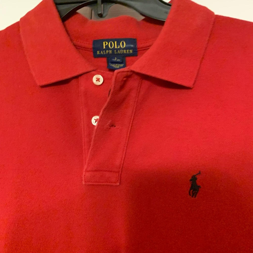 red polo shirt